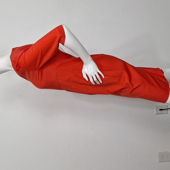 Boss Hugo Boss Re Orange Dipera Preppy Careerwear Sheath Midi Dress Size 6 - Picture 8 of 10